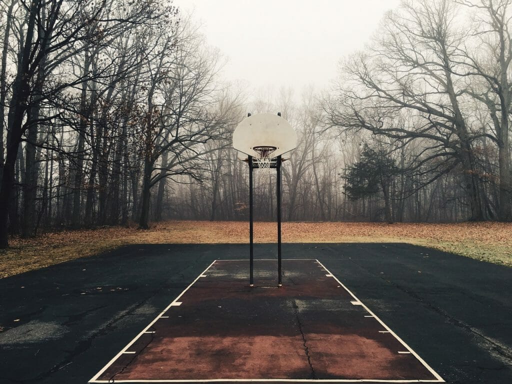 outdoor basketball court