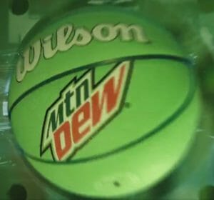 The Wilson MTN Dew Zone green basketball