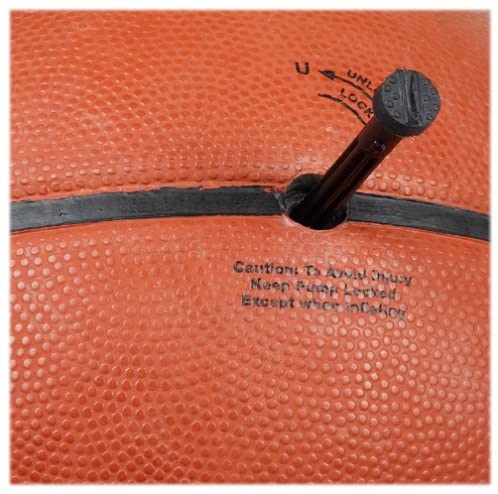 basketball with built-in pump